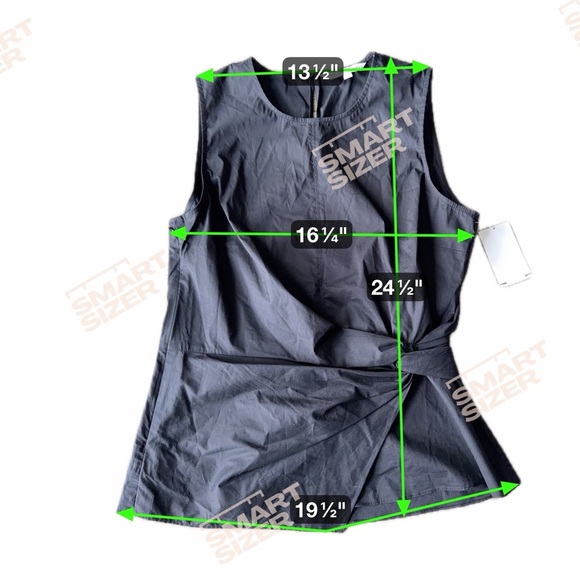 Veronica Beard Bisa Twisted Stretch Cotton Poplin Top Black Sleeveless Sz 8 248$ - Picture 10 of 10